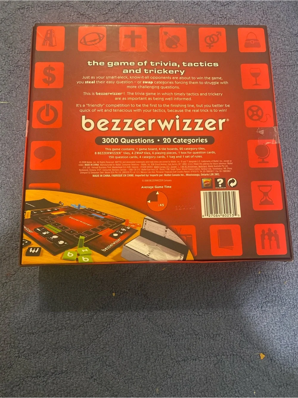 Trivia Board Game - Red